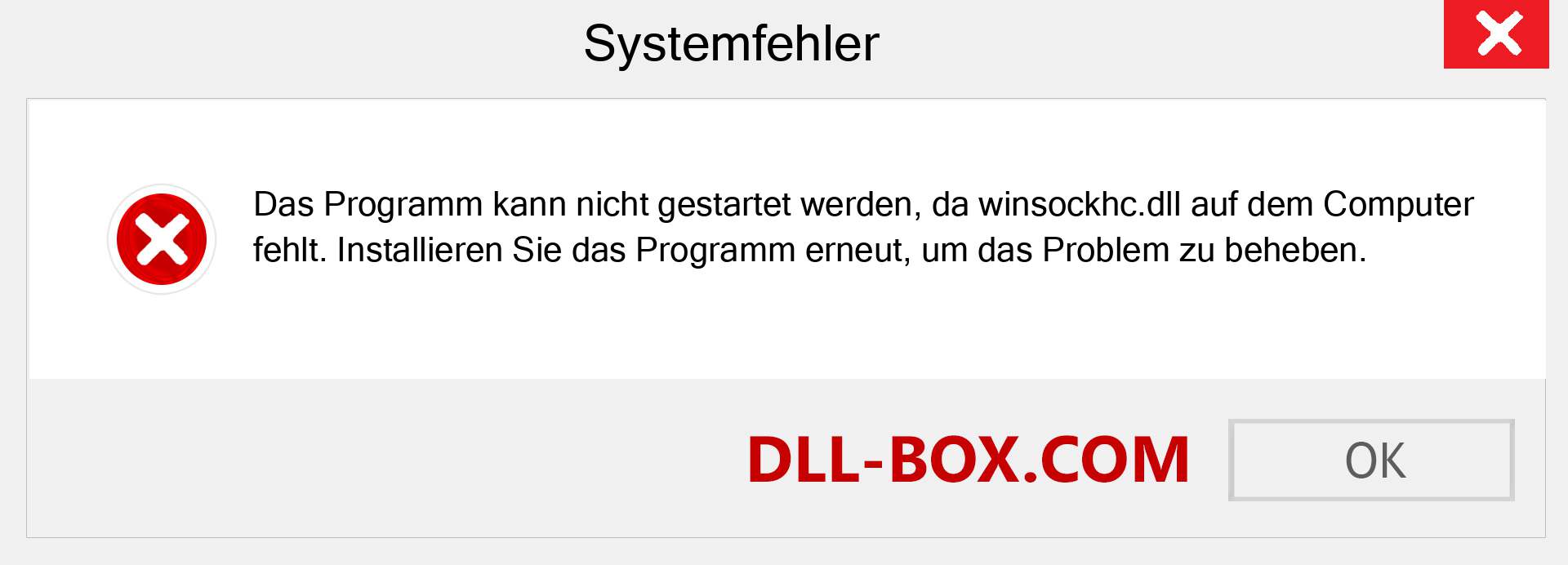 winsockhc.dll-Datei fehlt?. Download für Windows 7, 8, 10 - Fix winsockhc dll Missing Error unter Windows, Fotos, Bildern